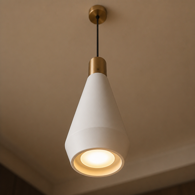 Scandinavian Rose Gold Adjustable Cord Pendant Light