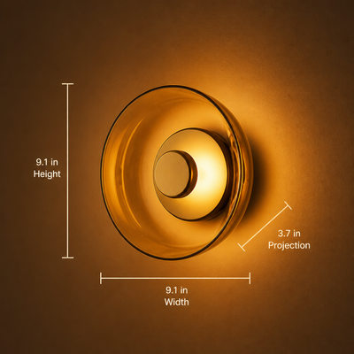 Scandinavian Round Glass LED Wall Sconce