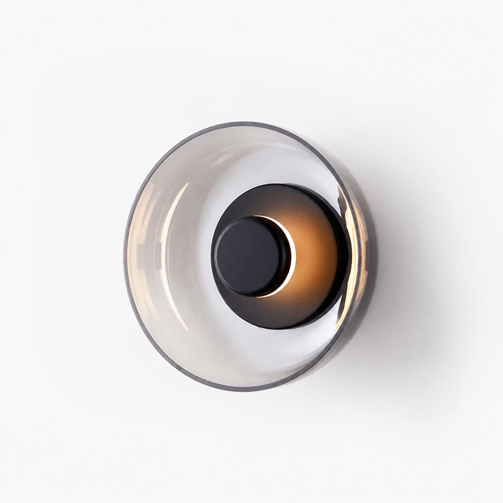 Scandinavian Round Glass LED Wall Sconce