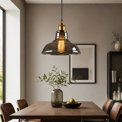 Scandinavian Smoke Grey Pendant Light