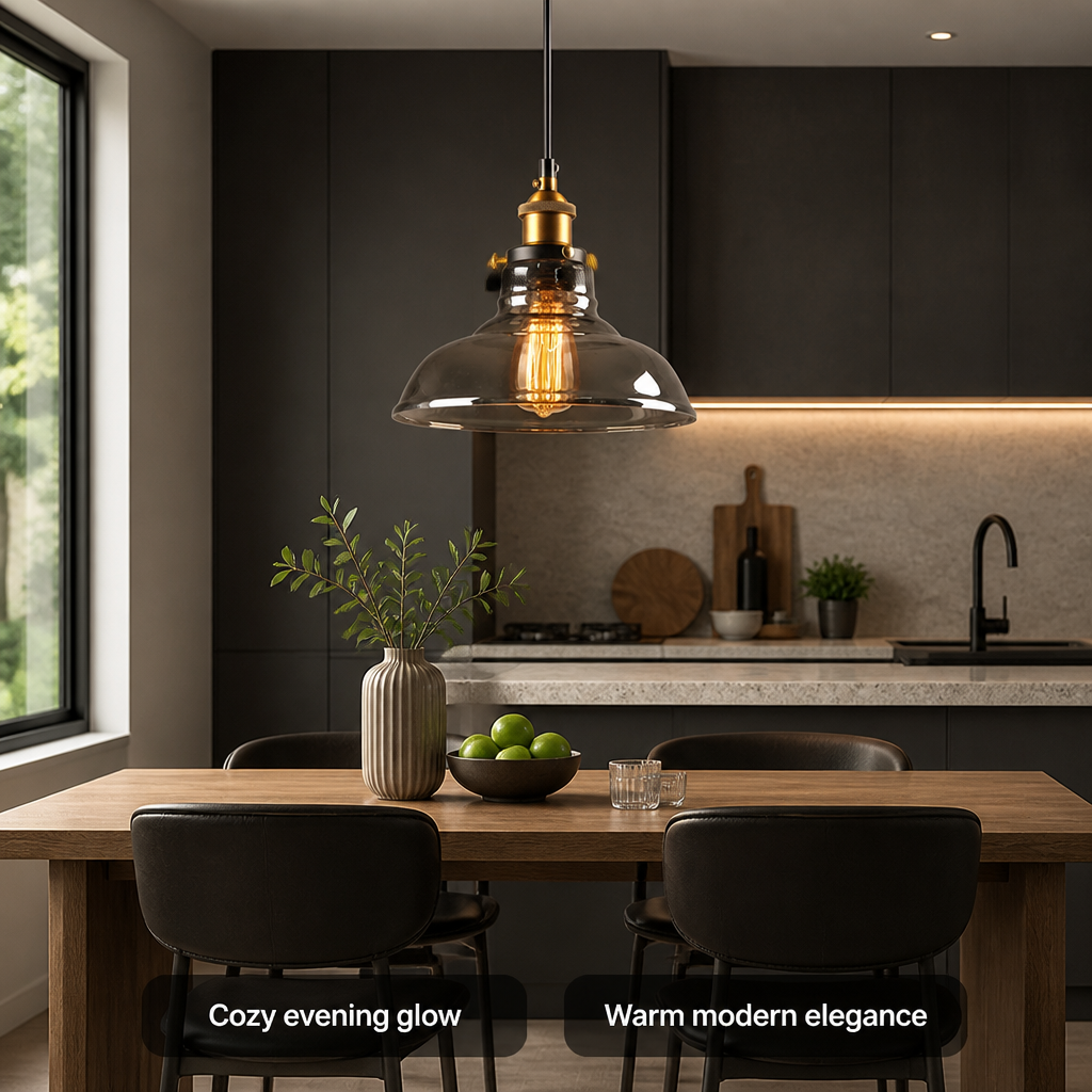 Scandinavian Smoke Grey Pendant Light