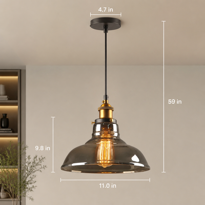 Scandinavian Smoke Grey Pendant Light