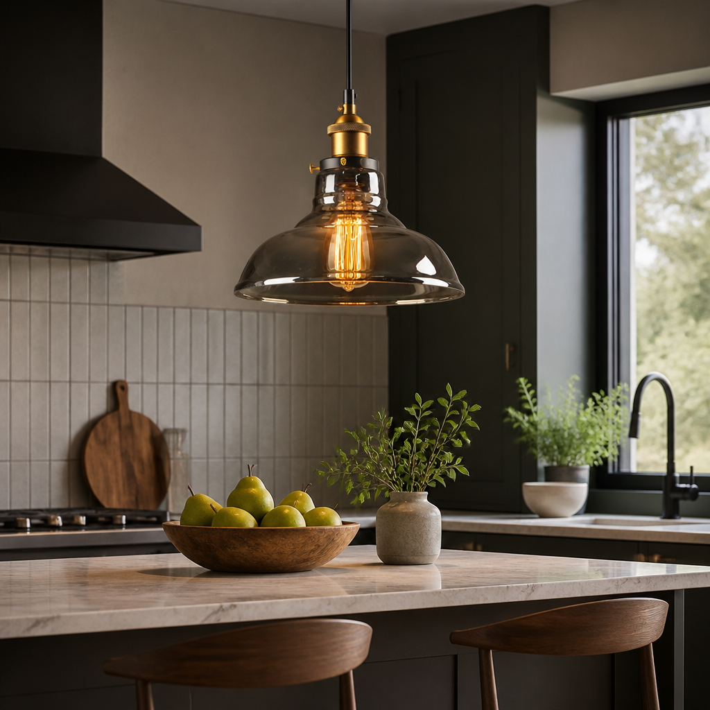 Scandinavian Smoke Grey Pendant Light
