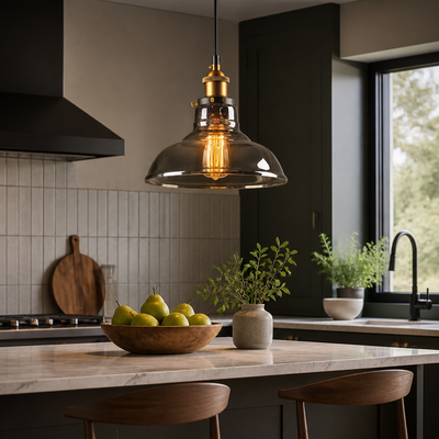 Scandinavian Smoke Grey Pendant Light