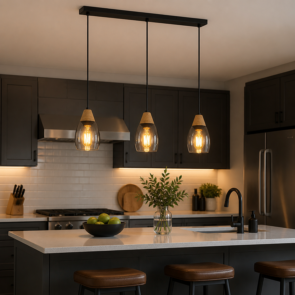 Scandinavian Smoked Glass LED Pendant Light