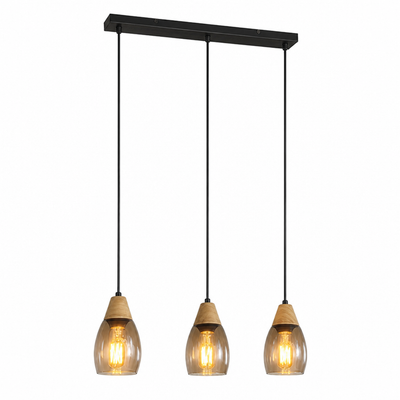 Scandinavian Smoked Glass LED Pendant Light