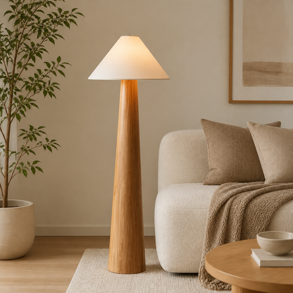 Scandinavian Solid Wood Floor Lamp