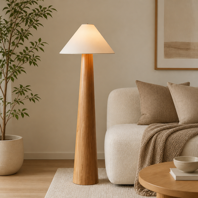 Scandinavian Solid Wood Floor Lamp
