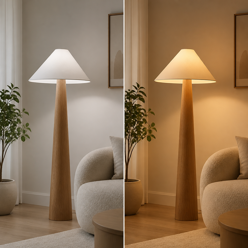 Scandinavian Solid Wood Floor Lamp