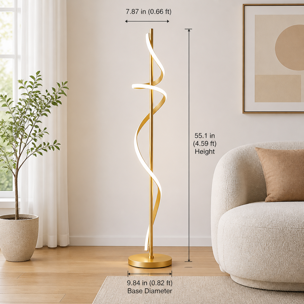 Scandinavian Spiral Floor Lamp