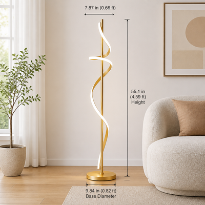 Scandinavian Spiral Floor Lamp