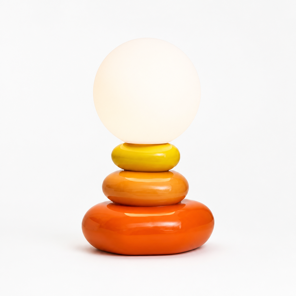 Scandinavian Stacked Stone LED Table Lamp