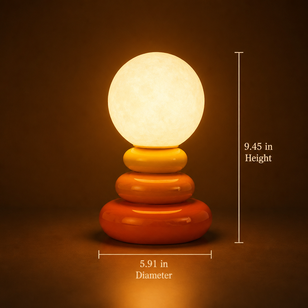 Scandinavian Stacked Stone LED Table Lamp