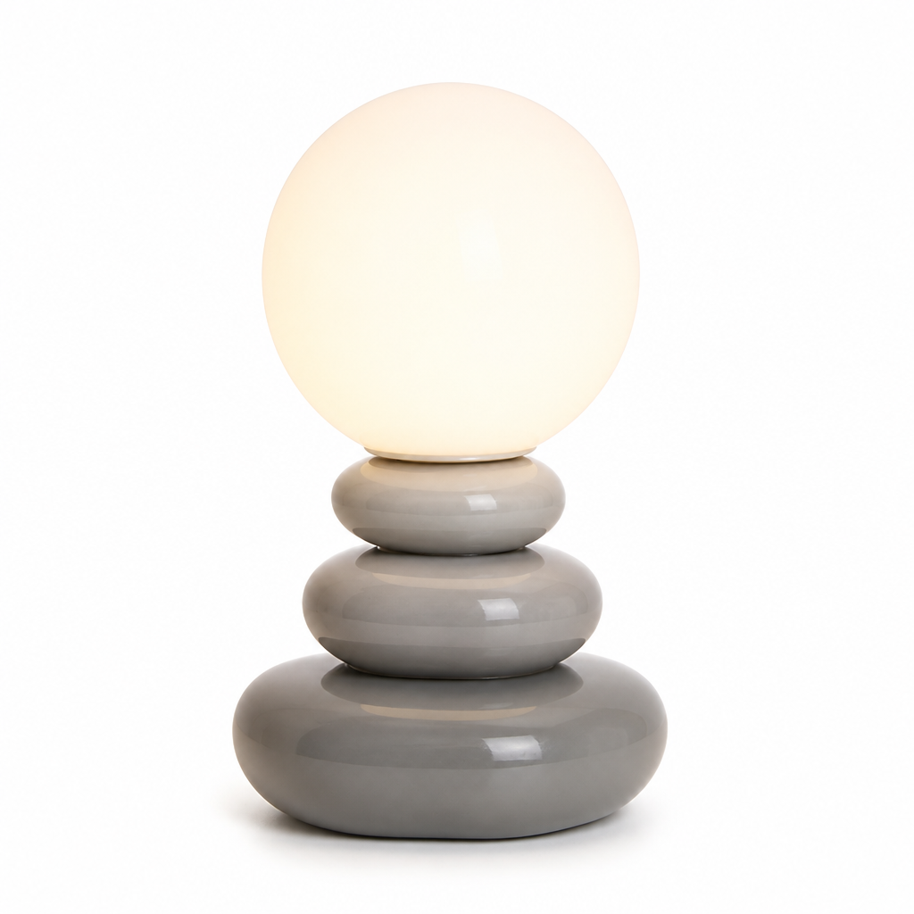 Scandinavian Stacked Stone LED Table Lamp