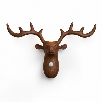 Scandinavian Walnut LED Deer Night Light