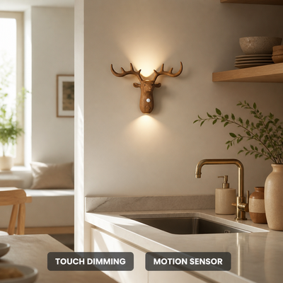 Scandinavian Walnut LED Deer Night Light