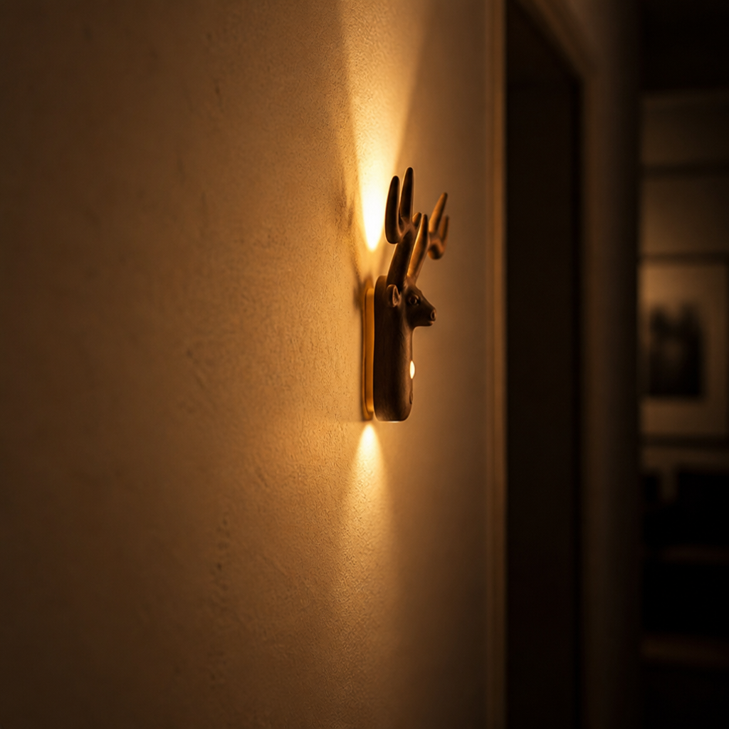 Scandinavian Walnut LED Deer Night Light