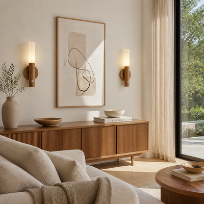 Scandinavian Walnut LED Magnetic Wall Sconce