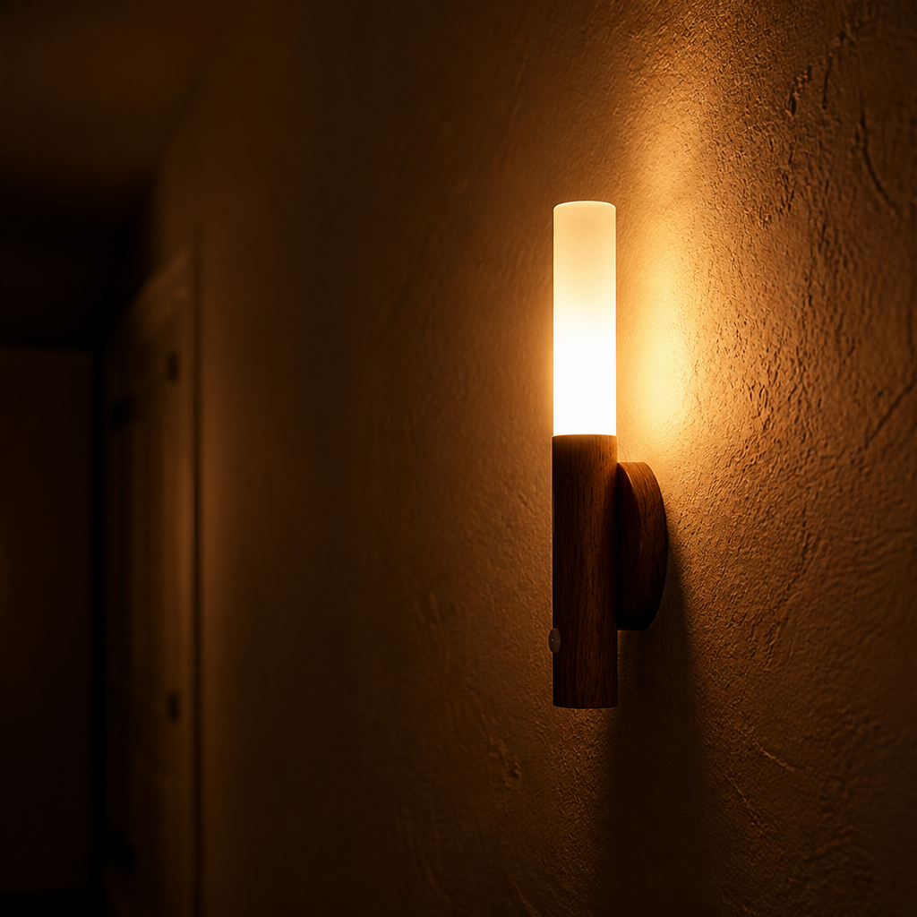Scandinavian Walnut LED Magnetic Wall Sconce