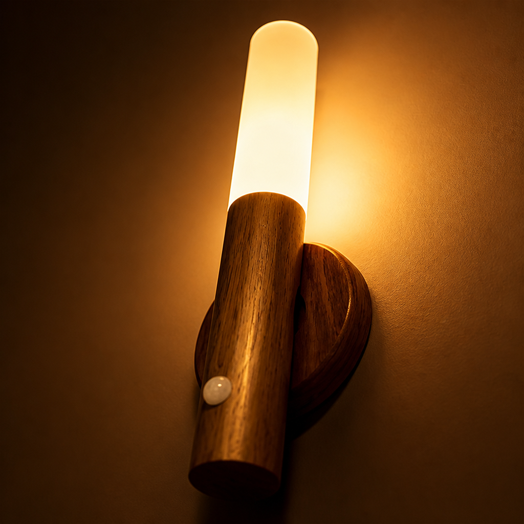 Scandinavian Walnut LED Magnetic Wall Sconce