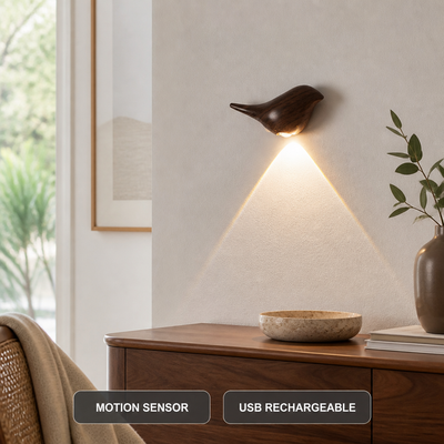 Scandinavian Walnut LED Motion Sensor Night Light