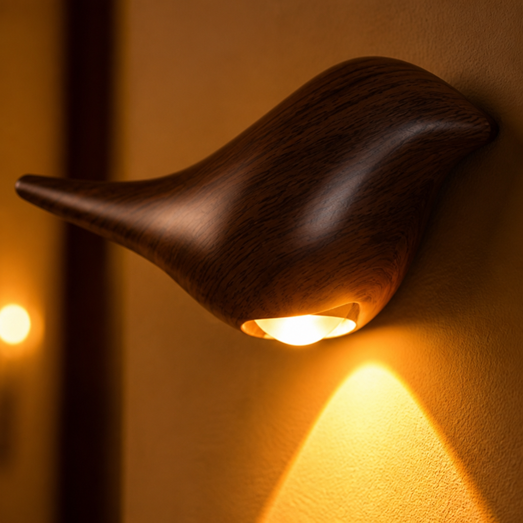 Scandinavian Walnut LED Motion Sensor Night Light