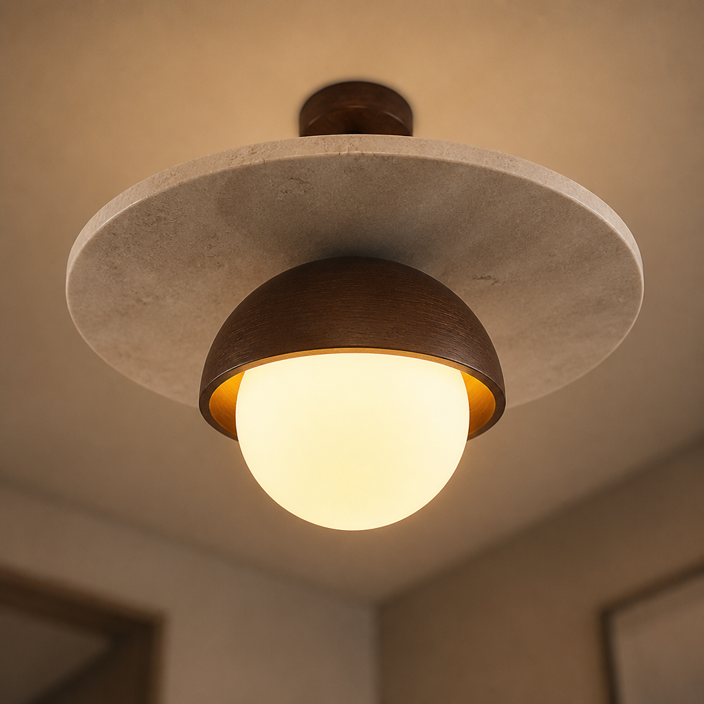 Scandinavian Walnut LED Pendant Light