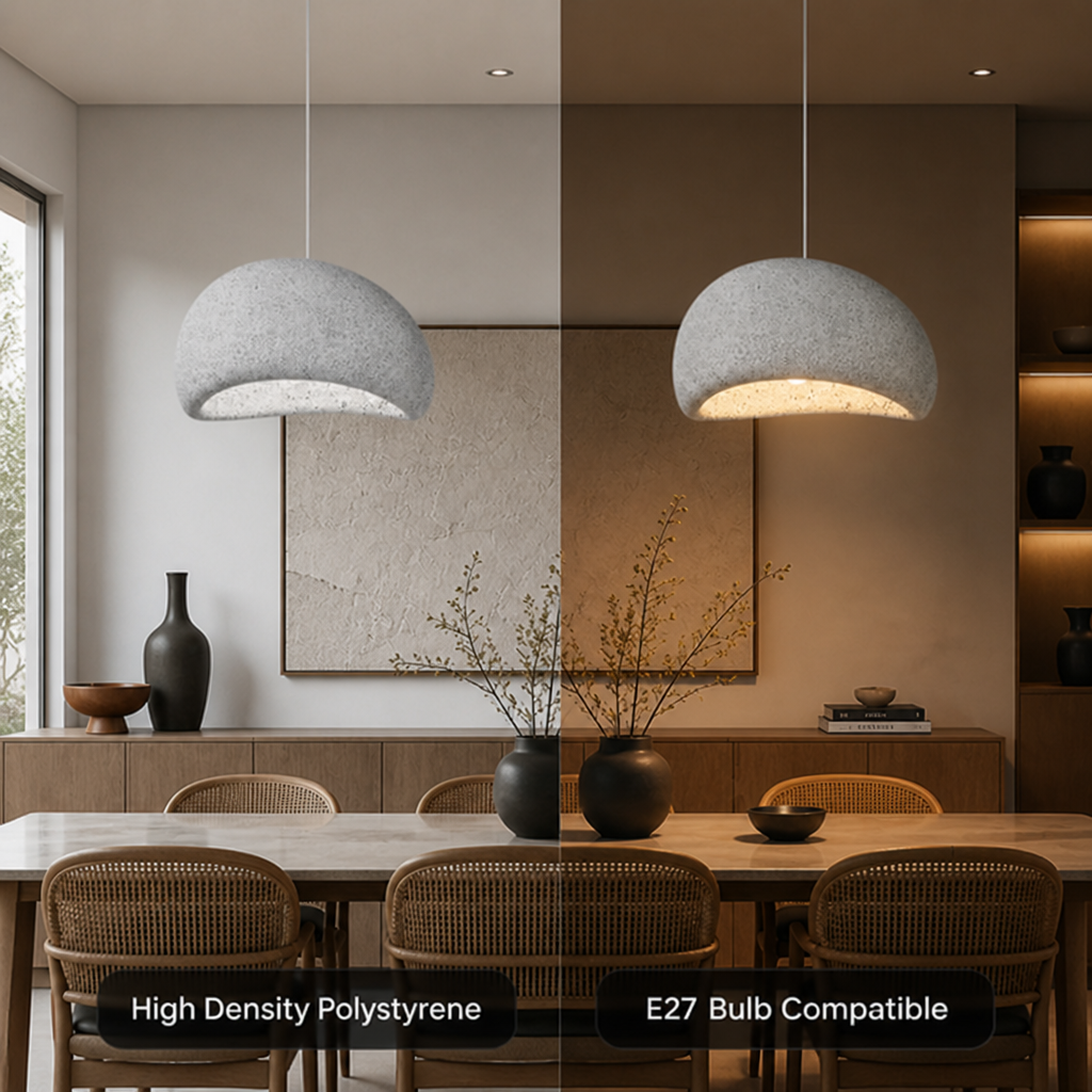 Scandinavian White Adjustable Pendant Light