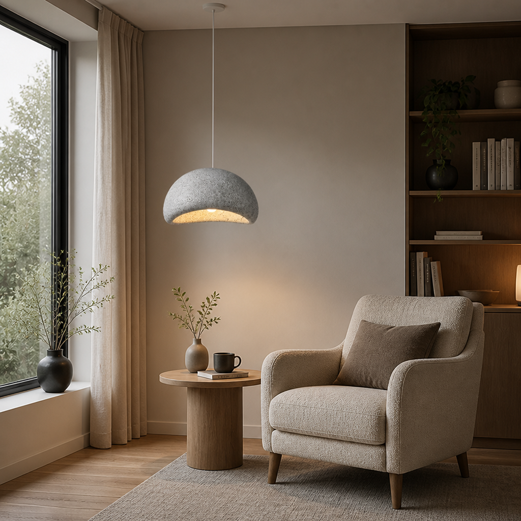 Scandinavian White Adjustable Pendant Light