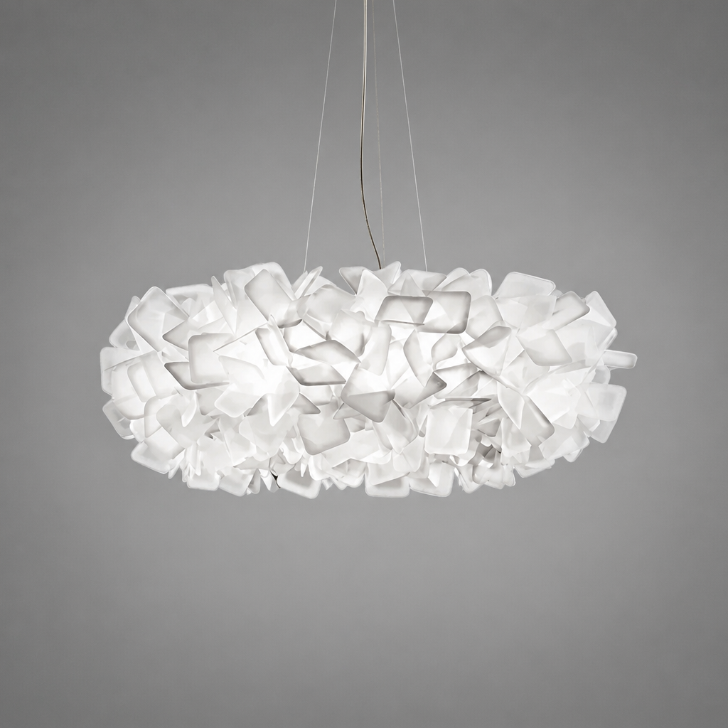 Scandinavian White LED Flower Petal Pendant Light