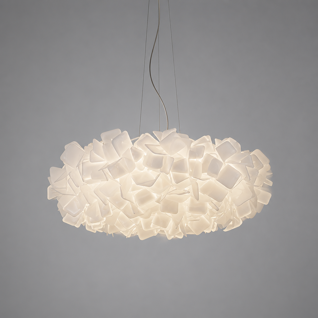 Scandinavian White LED Flower Petal Pendant Light