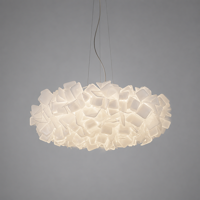 Scandinavian White LED Flower Petal Pendant Light