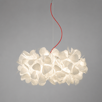 Scandinavian White LED Flower Petal Pendant Light