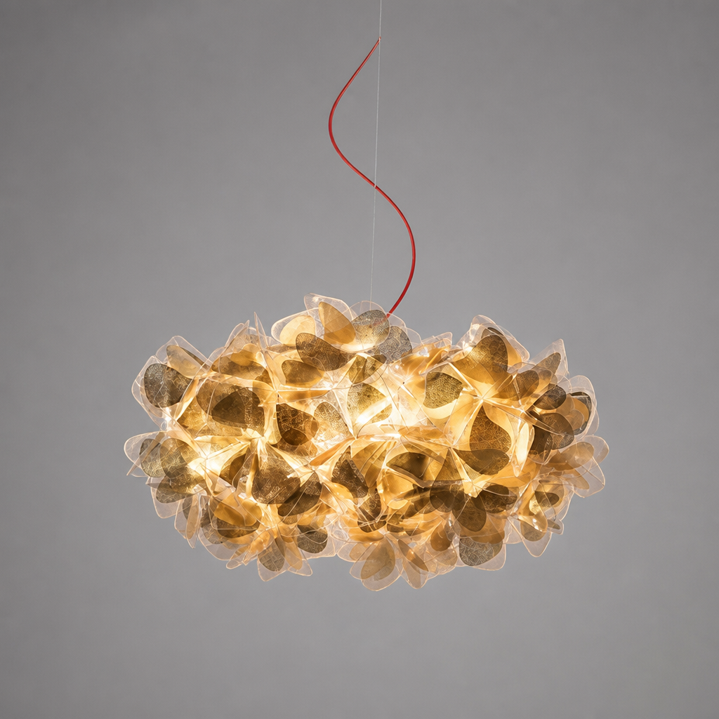 Scandinavian White LED Flower Petal Pendant Light