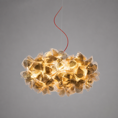 Scandinavian White LED Flower Petal Pendant Light