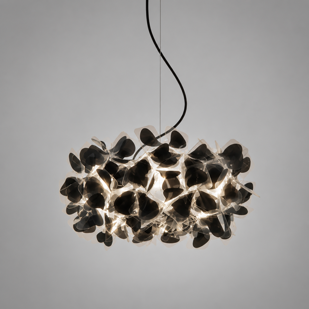 Scandinavian White LED Flower Petal Pendant Light