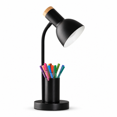 Scandinavian White LED Pen Holder Table Lamp