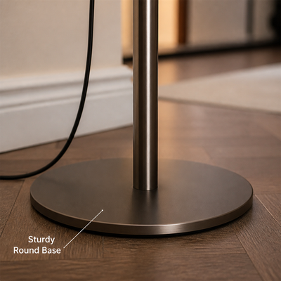 Scandinavian Wood Adjustable Arm Floor Lamp