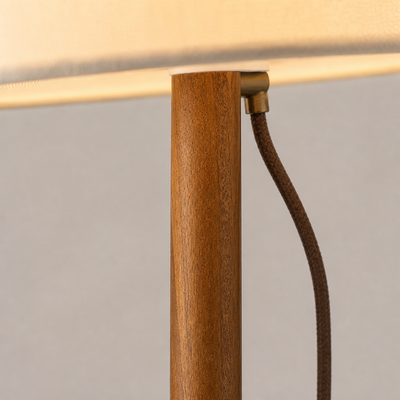 Scandinavian Wood Adjustable Arm Floor Lamp