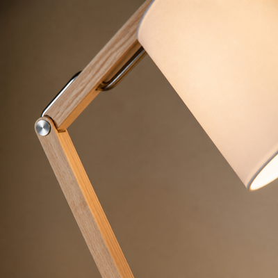 Scandinavian Wood Adjustable Height Floor Lamp