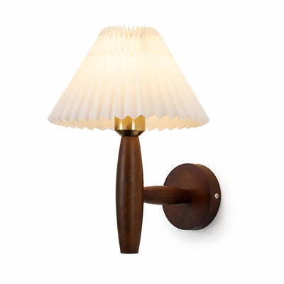 Scandinavian Wood & Fabric Wall Sconce