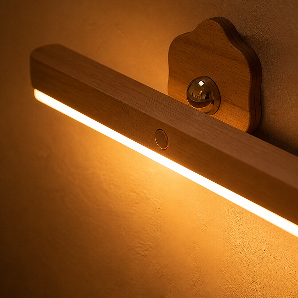 Scandinavian Wood LED Magnetic Wall Sconce