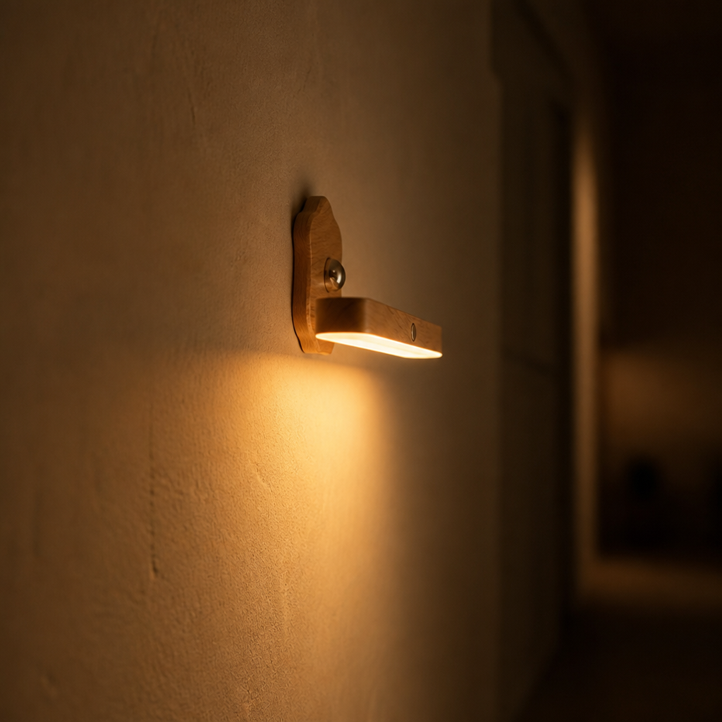 Scandinavian Wood LED Magnetic Wall Sconce