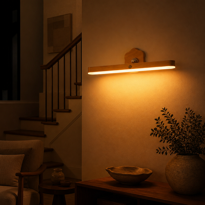 Scandinavian Wood LED Magnetic Wall Sconce