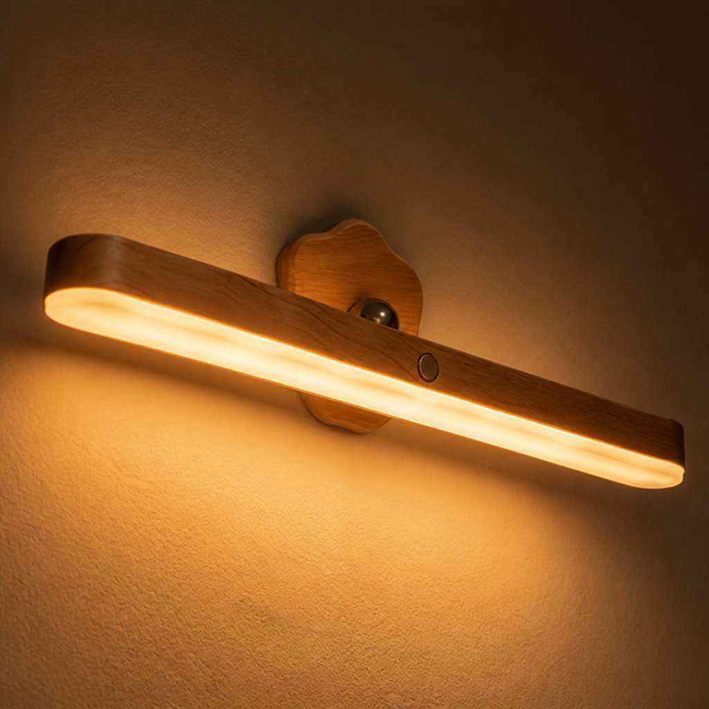 Scandinavian Wood LED Magnetic Wall Sconce