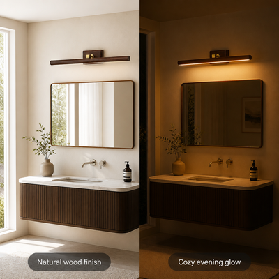 Scandinavian Wood LED Rotatable Wall Sconce