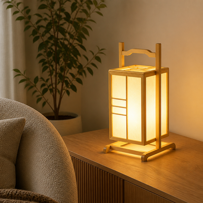 Scandinavian Wood LED Table Lamp