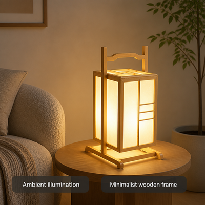 Scandinavian Wood LED Table Lamp