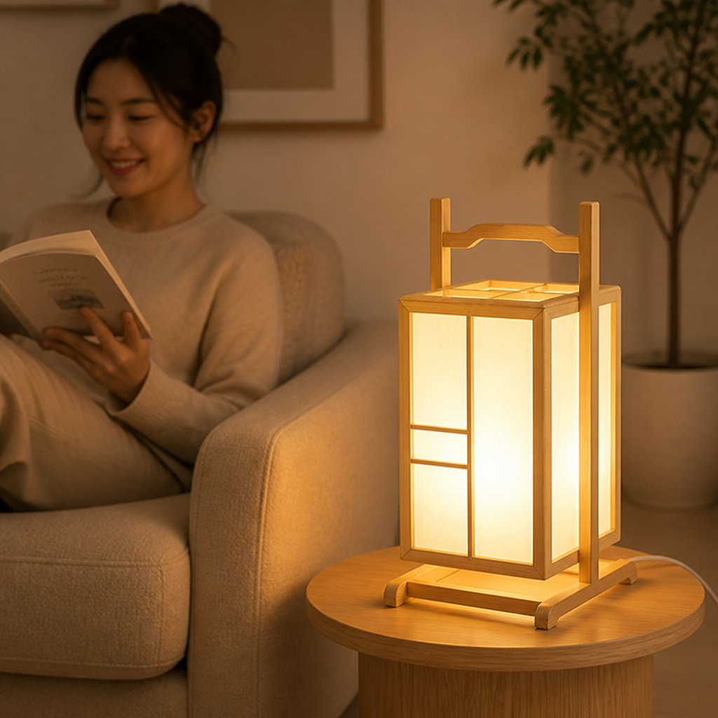 Scandinavian Wood LED Table Lamp