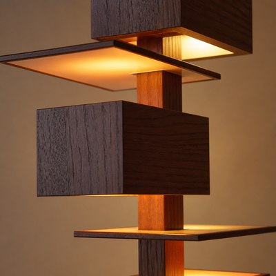 Scandinavian Wood LED Tripod Floor Lamp